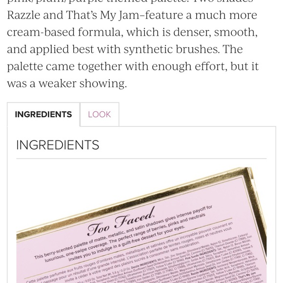 Too face razzle dazzle berry eye shadow - Picture 3 of 3